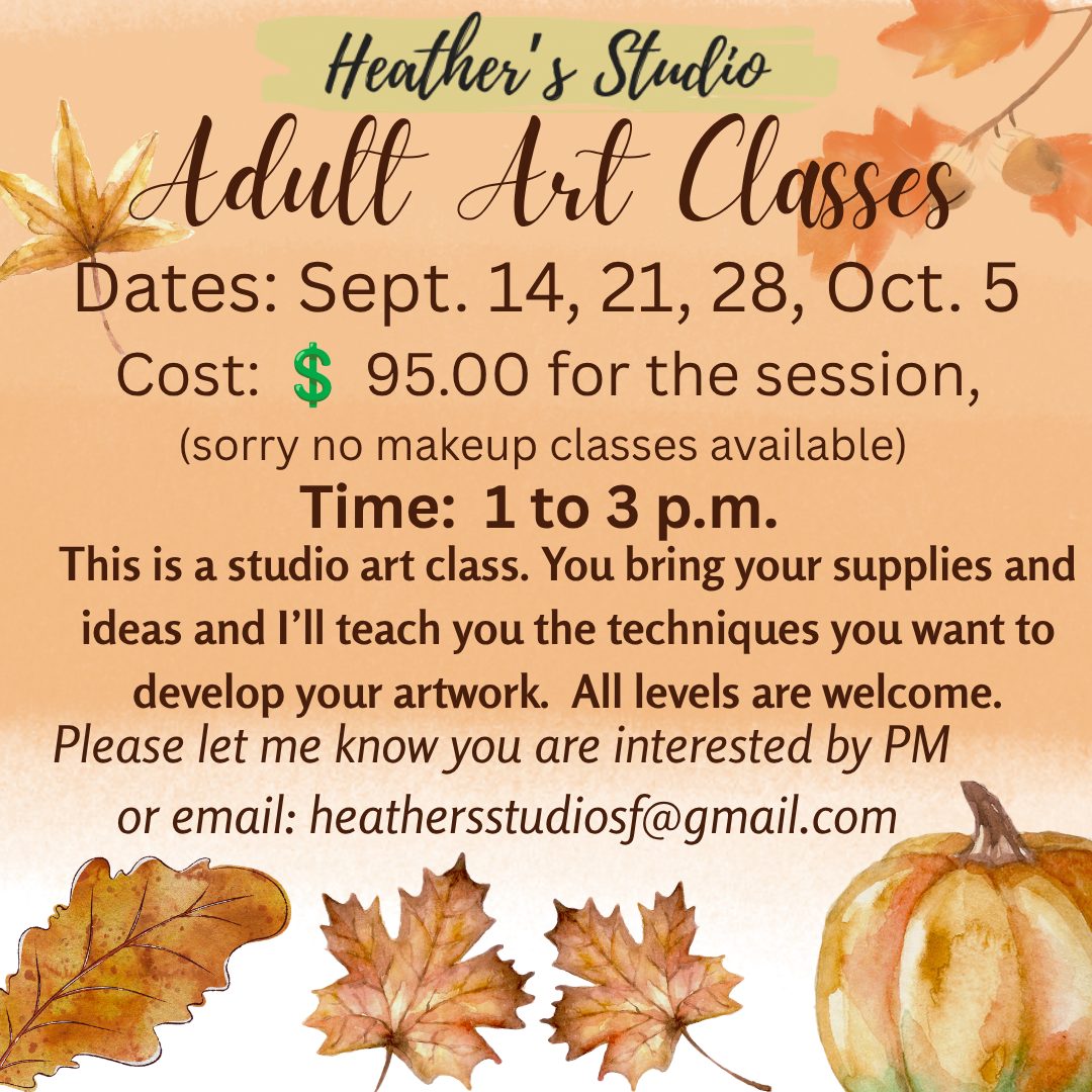 Adult Art Classes Sept 2026